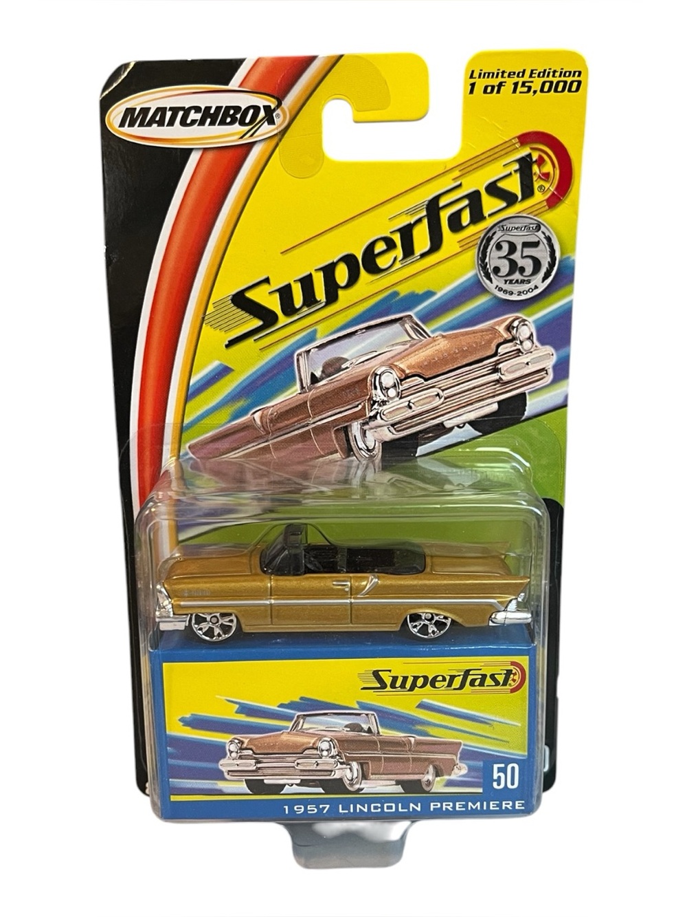 1957 Lincoln Premiere, 35th Superfast, 2004 Matchbox Gold Limited Edition